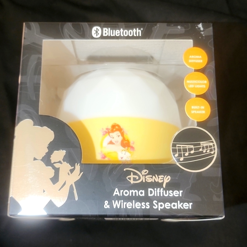 BNIB Disney Aroma Diffuser & Wireless Speaker - Belle Princess